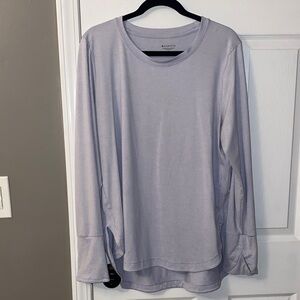 Athleta Lavender Uptempo Long Sleeve Top with Thumbholes sz XL